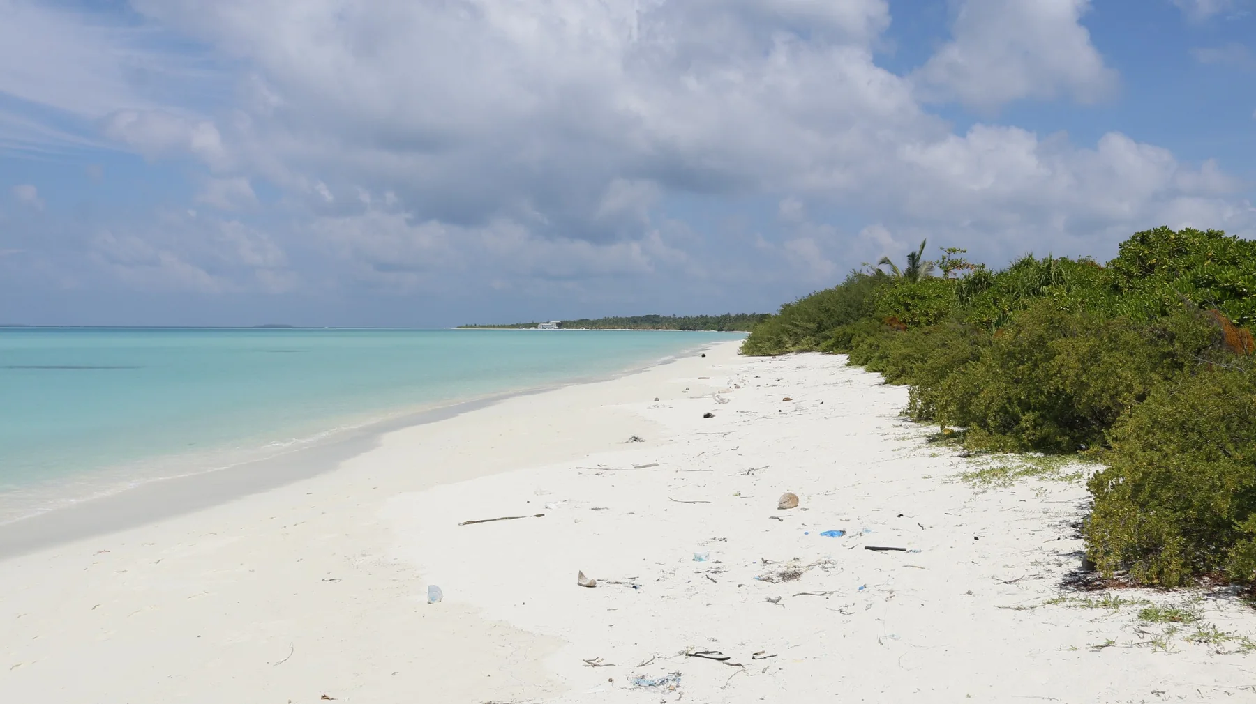 White sand beach and turquoise water