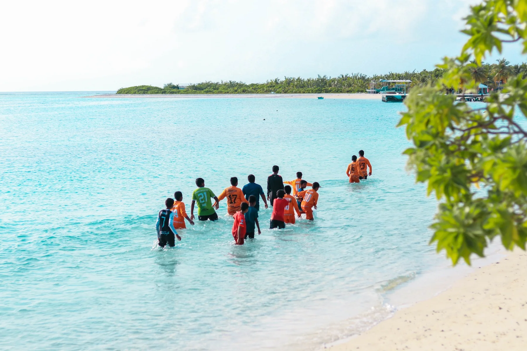 People enjoying the water
